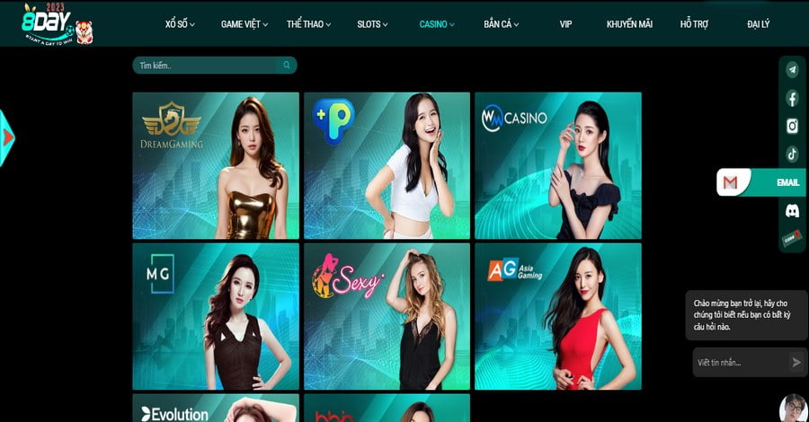 Casino online 8DAY giao diện đẳng cấp
