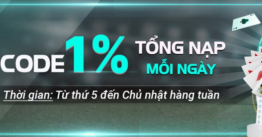 Người chơi được tặng 1% tiền nạp hàng ngày