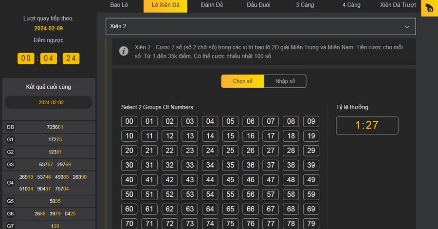 Hướng dẫn cụ thể luật của xổ số miền Trung